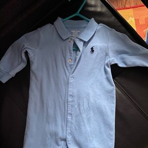 Polo sky blue pants romper